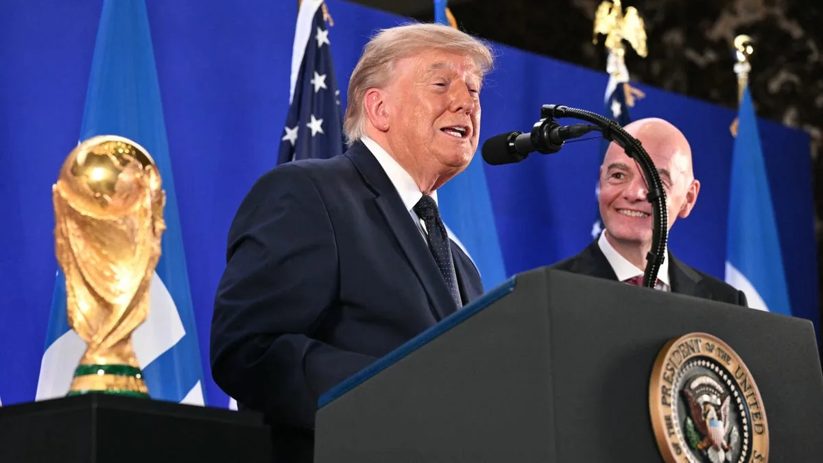 Trump praises Balogun decision, repeats 2020 election falsehoods in appearance with Infantino