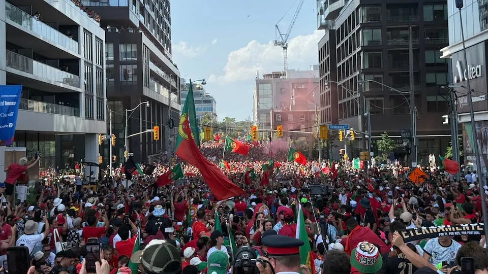 Portugal fans take over the streets of Toronto ahead of knockout match against Croatia