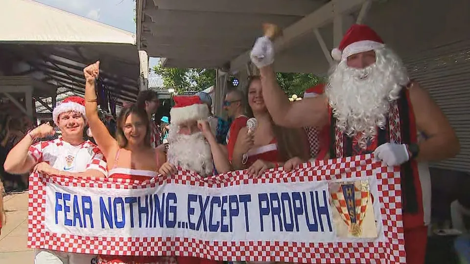 Croatia fans show support ahead of World Cup clash with Portugal